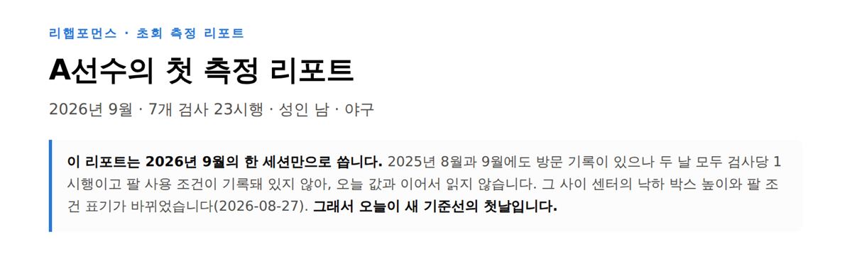 초회 리포트 머리말