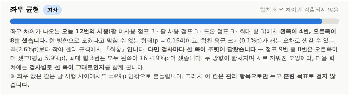 능력치 — 좌우 균형