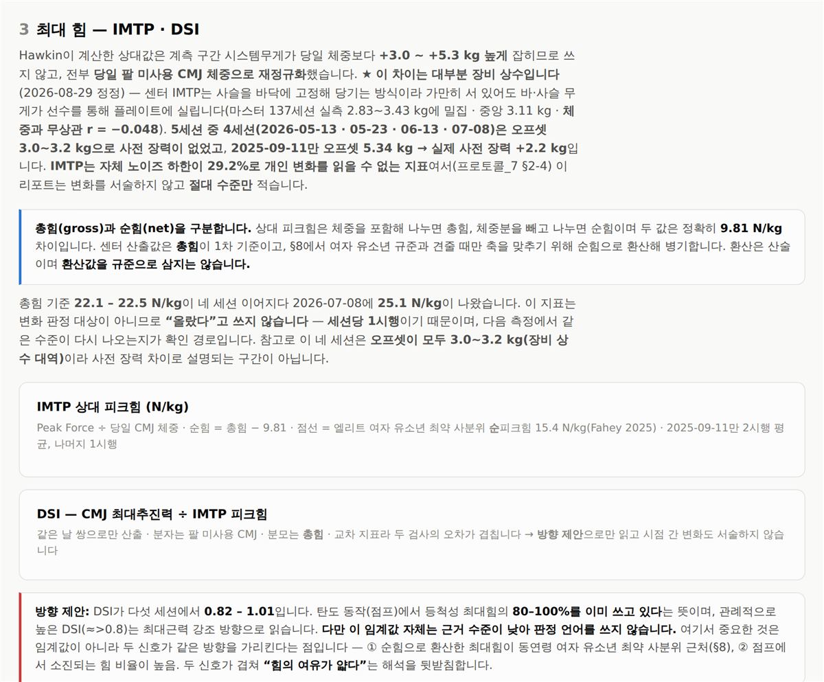 §3 최대 힘과 동적 강도 지수