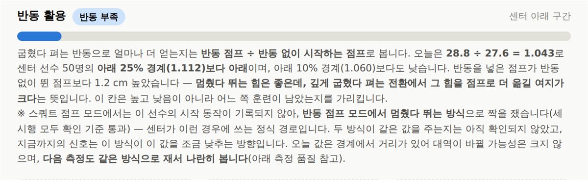 능력치 — 반동 활용
